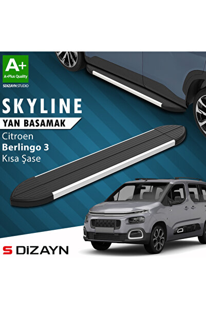 Citroen Berlingo 3 Kısa Şase Skyline Aluminyum Yan Basamak 203 Cm 2018 Üzeri A+ Kalite CI-BL3-KS-YBS