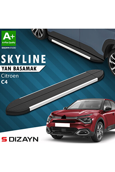 Citroen C4 3 Skyline Aluminyum Yan Basamak 183 Cm 2021 Üzeri A+ Kalite CI-C43-YBS-SKY-AL-183-E