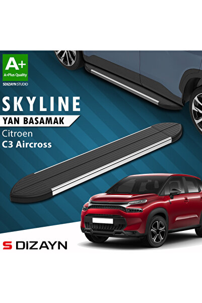 Citroen C3 Aircross Skyline Krom Yan Basamak 183 Cm 2017-2024 A+ Kalite CI-C3A-YBS-SKY-KA-183