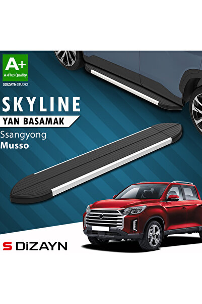 Ssangyong Musso Skyline Aluminyum Yan Basamak 203 Cm 2018 Üzeri A+ Kalite SS-MU1-YBS-SKY-AL-203