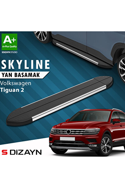VW Tiguan 2 Skyline Krom Yan Basamak 173 Cm 2016-2024 A+ Kalite VW-TG2-YBS-SKY-KA-173-E