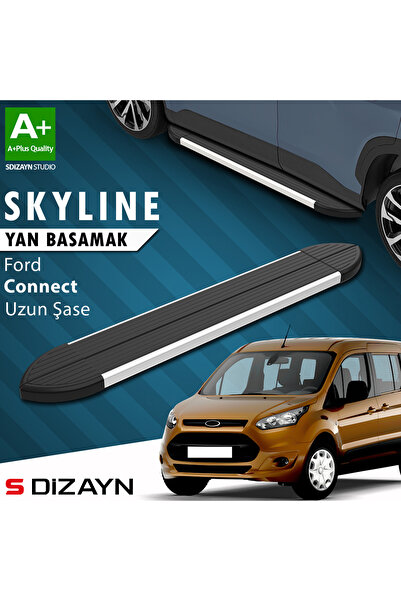 Ford Connect Uzun Şase Skyline Aluminyum Yan Basamak 203 Cm 2002-2014 A+ Kalite FO-CO1-US-YBS-SKY-AL