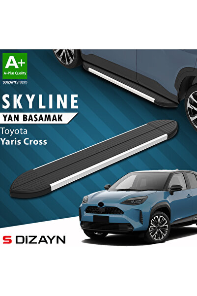 Toyota Yaris Cross Skyline Aluminyum Yan Basamak 183 Cm 2020 Üzeri A+ Kalite TO-YC1-YBS-SKY-AL-183