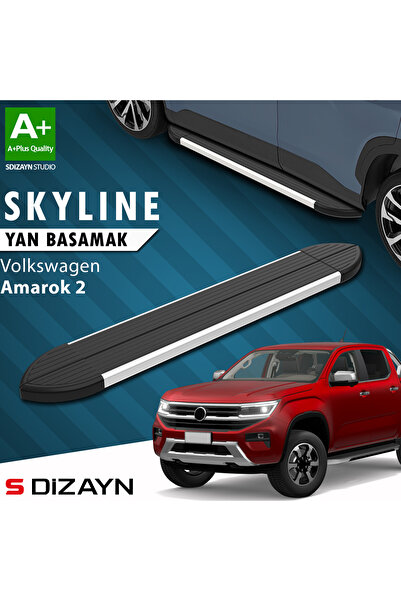 VW Amarok 2 Skyline Aluminyum Yan Basamak 203 Cm 2023 Üzeri A+ Kalite VW-AM2-YBS-SKY-AL-203