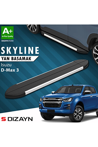 Isuzu D-Max 3 Skyline Aluminyum Yan Basamak 203 Cm 2019 Üzeri A+ Kalite IS-DM3-YBS-SKY-AL-203