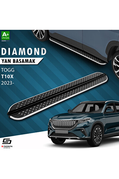 S-Dizayn TOGG T10X Diamond Krom Yan Basamak 203 Cm 2023 Üzeri