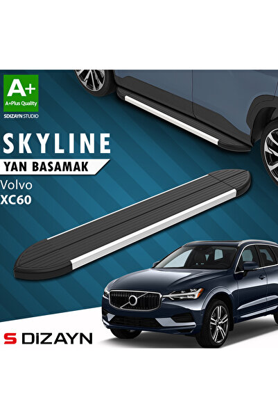 Volvo Xc60 2 Skyline Aluminyum Yan Basamak 193 Cm 2017-2023 A+ Kalite VO-C62-YBS-SKY-AL-193