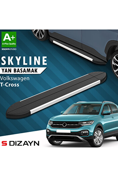 VW T-Cross Skyline Aluminyum Yan Basamak 173 Cm 2019-2023 A+ Kalite VW-TC1-YBS-SKY-AL-173-E